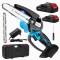 Mini Drujba Electrica cu Acumulator, 600W, 18,5V, 2 Baterii Li-Ion 1500 mAh, Compatibilă Makita, cu Valiză de Transport