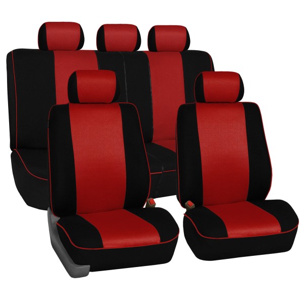 Huse Scaune Dedicate Dacia Logan 2008 Premium (Rosu/Albastru/Gri)