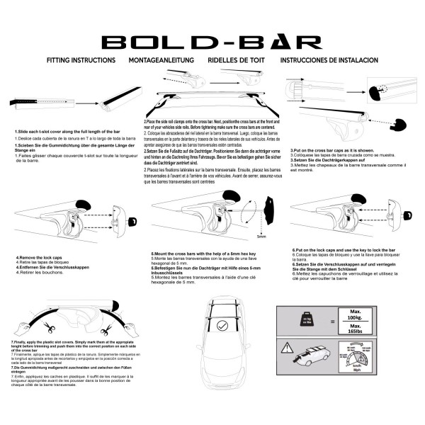 Bare Portbagaj  Vw Touran 2015-2021 dedicate cu sistem antifurt
