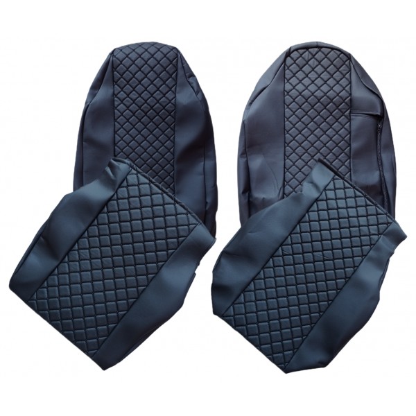 Huse Scaune piele MAN L2000 piele romb culoare Negru, Editie Speciala