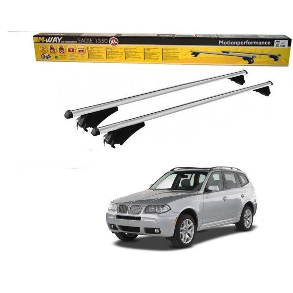 Bare portbagaj pentru Bmw X3 2003-2009 din aluminiu cu sistem antifurt si cheie