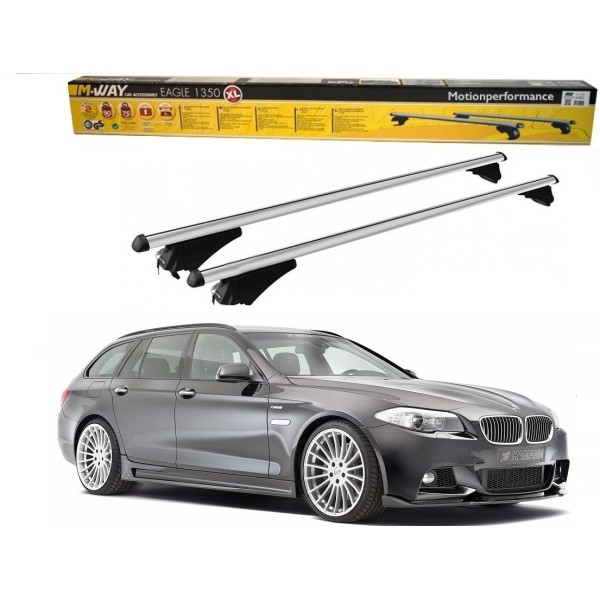 Bare portbagaj pentru Bmw F11 Seria 5 Touring 2011-2016 din aluminiu cu sistem antifurt si cheie