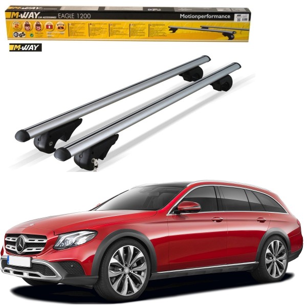 Bare portbagaj dedicate Mercedes E-Class ALL TERRAIN 2014-2018 din aluminiu cu sistem antifurt si cheie