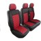 Huse Scaune Iveco Daily 2013 din piele romb cu masuta si cotiera sofer culoare Rosie Editie Speciala